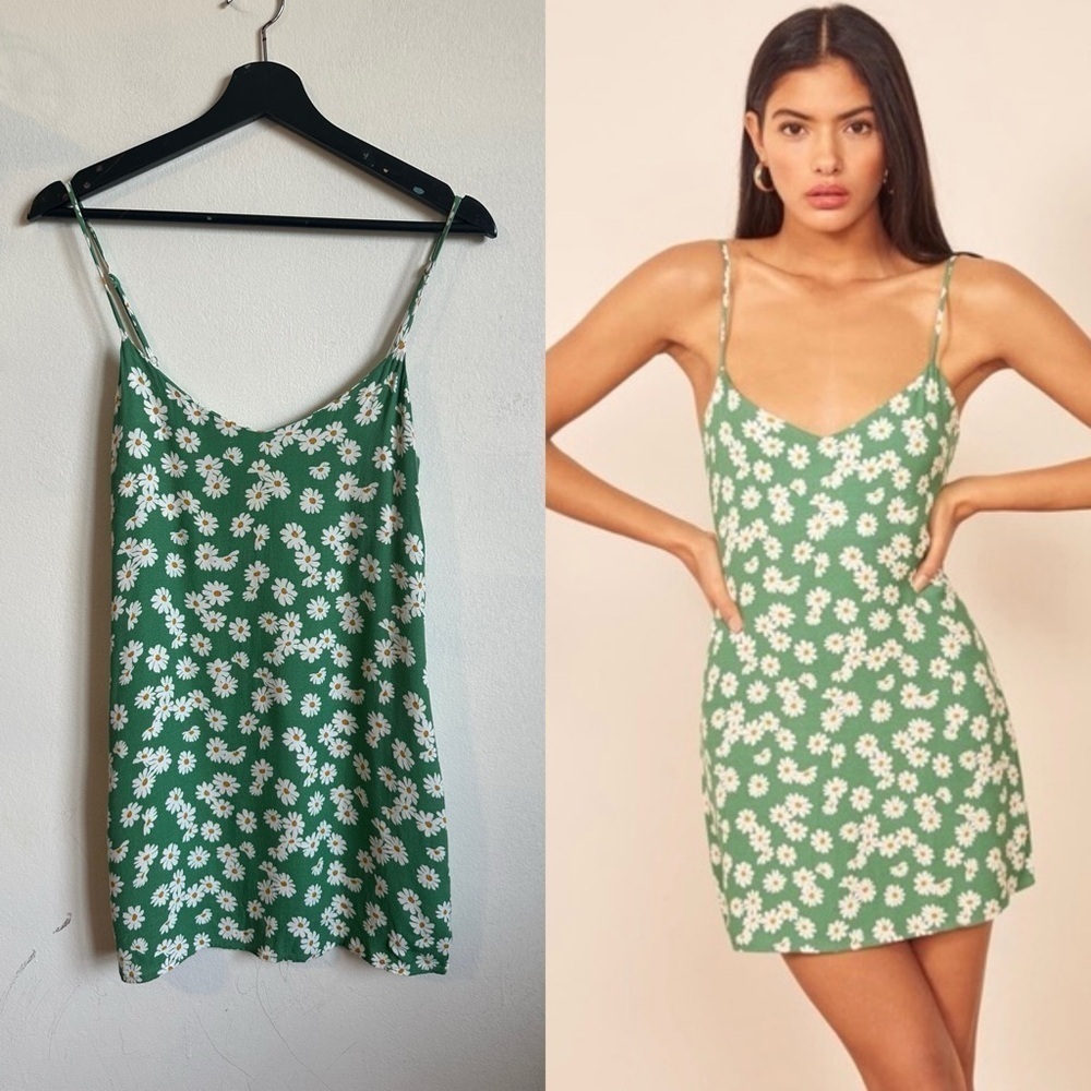 Reformation Seville Sunflower Print Mini Dress